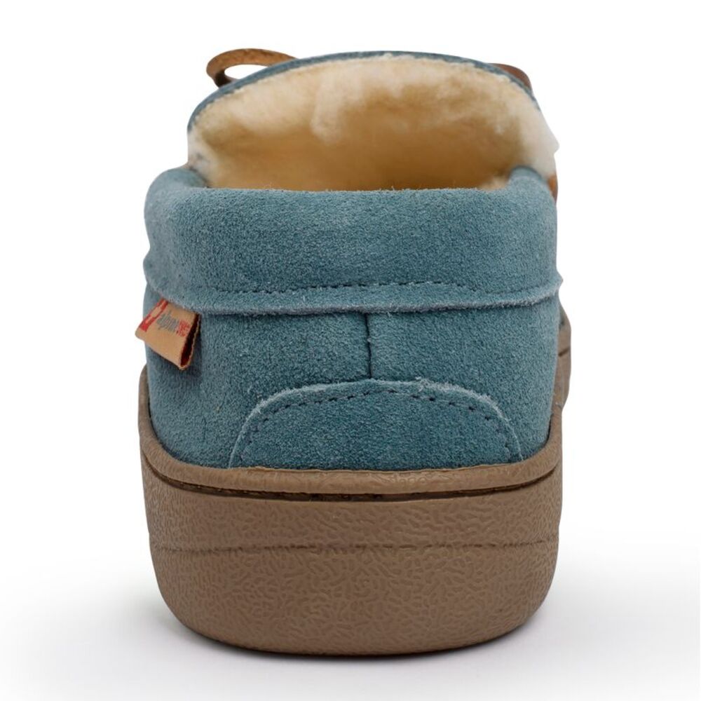 Alpine Swiss Sabine Womens Suede Shearling Moccasin Slippers House Shoes Slip On - Picture 8 of 9